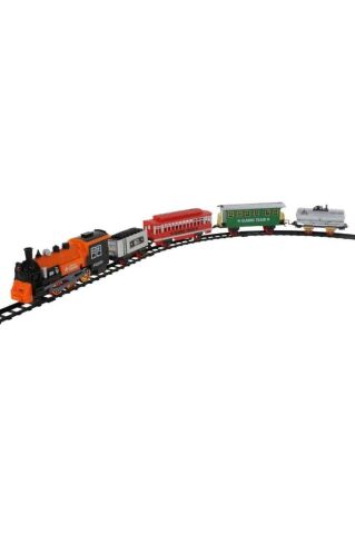 Işıklı Müzikli Buhar Atan Tren Set 22 Parça 530 cm