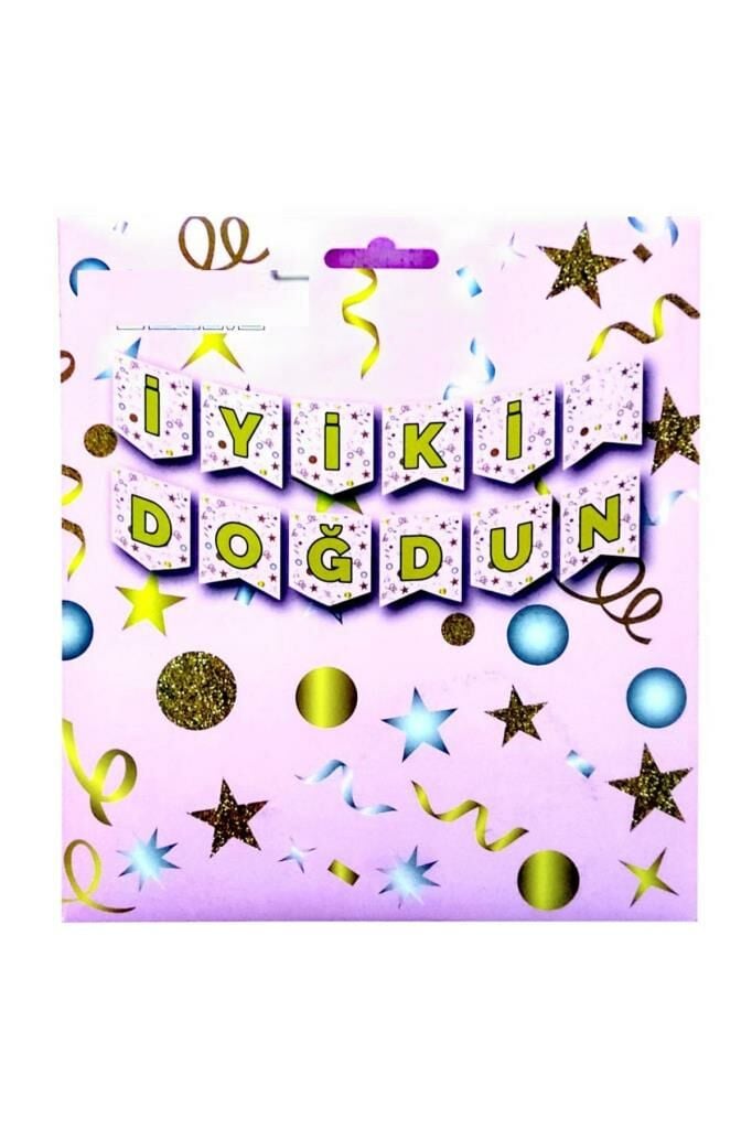 Büyük Boy İyiki Doğdun Banner Uzar Yazı Pembe