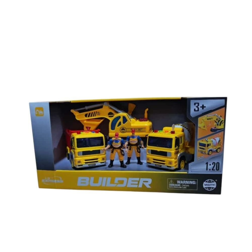 Sürtmeli Sesli 3 lü İş Makinası