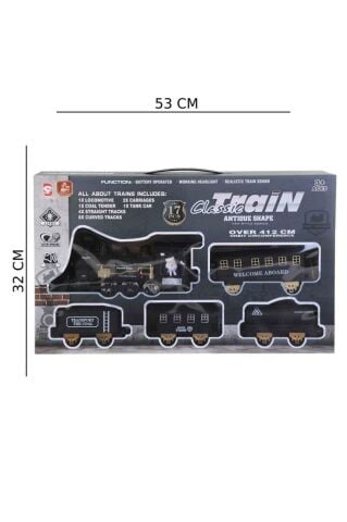 Işıklı Müzikli Buharlı Tren Set 17 Parça 415 cm