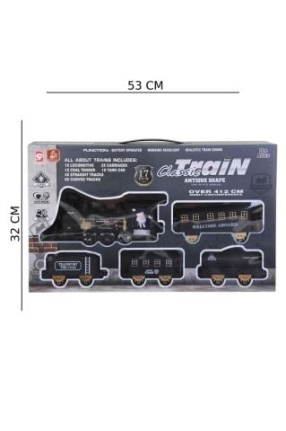 Işıklı Müzikli Buharlı Tren Set 17 Parça 415 cm