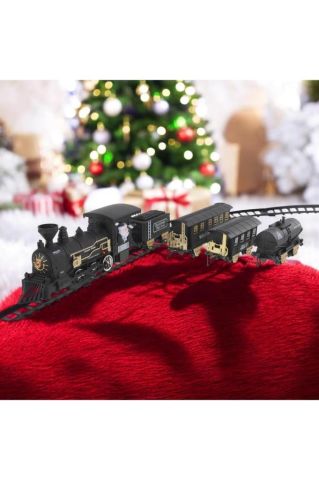 Işıklı Müzikli Buharlı Tren Set 17 Parça 415 cm