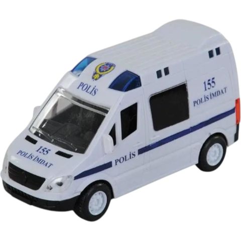 Işıklı Sesli Pilli Polis Minibüs