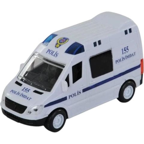 Işıklı Sesli Pilli Polis Minibüs