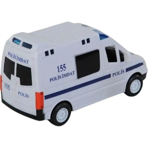 Işıklı Sesli Pilli Polis Minibüs