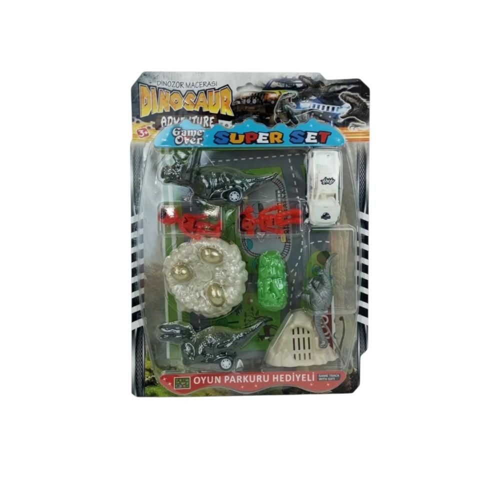 Kartela Arabalı Dinozor Seti