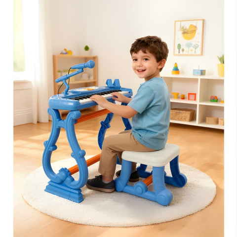 37 Tuşlu Standlı Tabureli Piyano Seti Mikrofonlu Karaoke