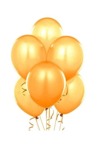 12'' Baskısız Metalik Altın 100 Adet