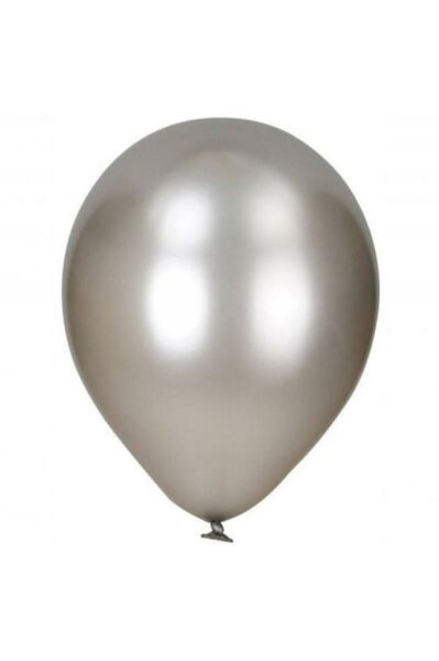 Metalik Gümüş Renk 100 Adet 12 Inch Balon