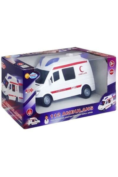 Uzaktan Kumandalı Şarjlı Full Fonksiyonlu Ambulans 20 Cm