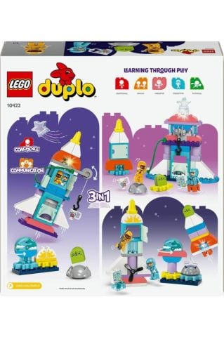 LEGO ® DUPLO® 3’ü 1 arada Uzay Mekiği Macerası Oyuncağı 10422 (58 Parça)