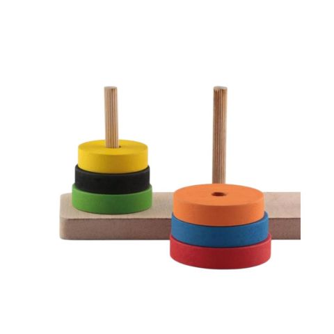 Ahşap Renkli Hanoi Kuleleri - Ahşap Zeka Ve Strateji Oyunu