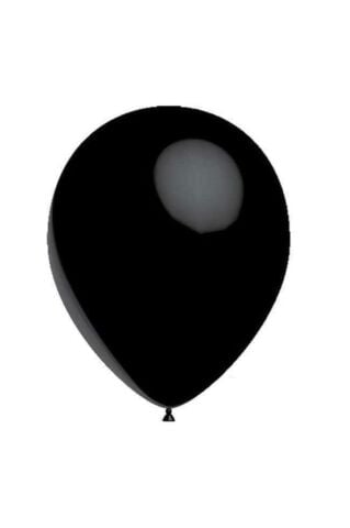 Balon Metalik Düz 12 Inc Siyah 100 Adet