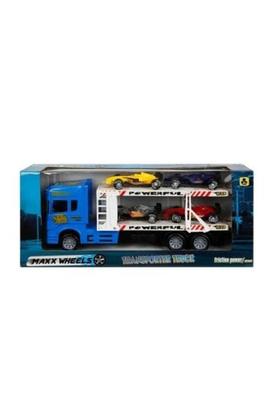 1:32 Maxx Wheels 2 Katlı Transporter 4 Araçlı Tır 32 Cm