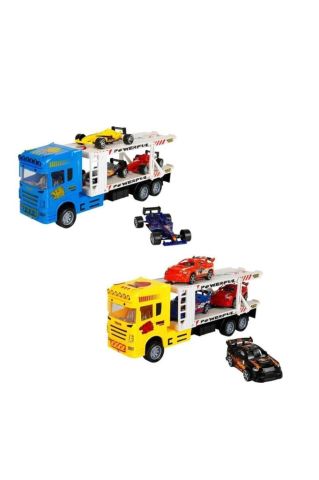1:32 Maxx Wheels 2 Katlı Transporter 4 Araçlı Tır 32 Cm