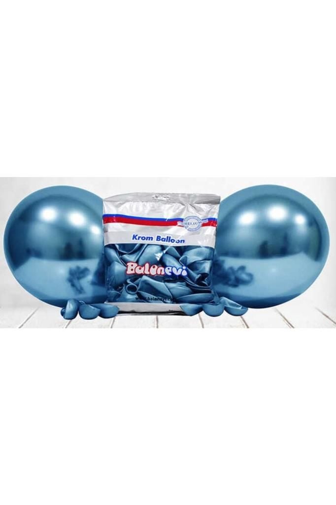 Balon Krom Parlak 12 Inc Mavi 50 Adet