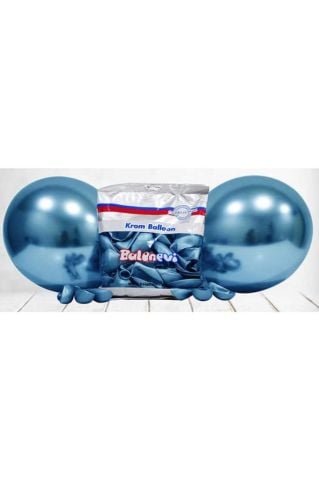 Balon Krom Parlak 12 Inc Mavi 50 Adet