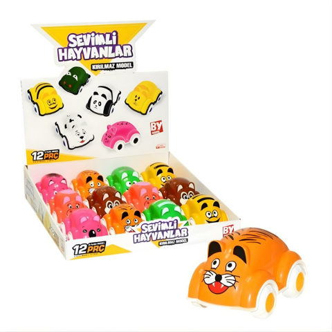 Bayraktar Oyuncak Sevimli Kırılmaz Hayvan Arabalar BP-555