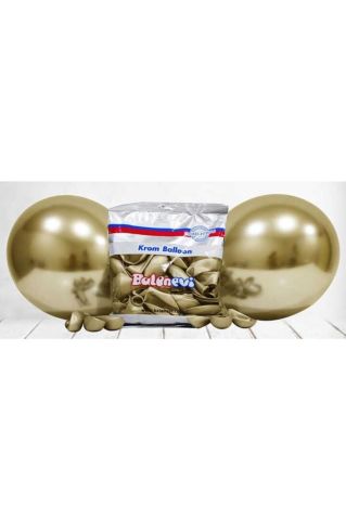 Balon Krom Parlak 12 Inc Altın 50 Adet