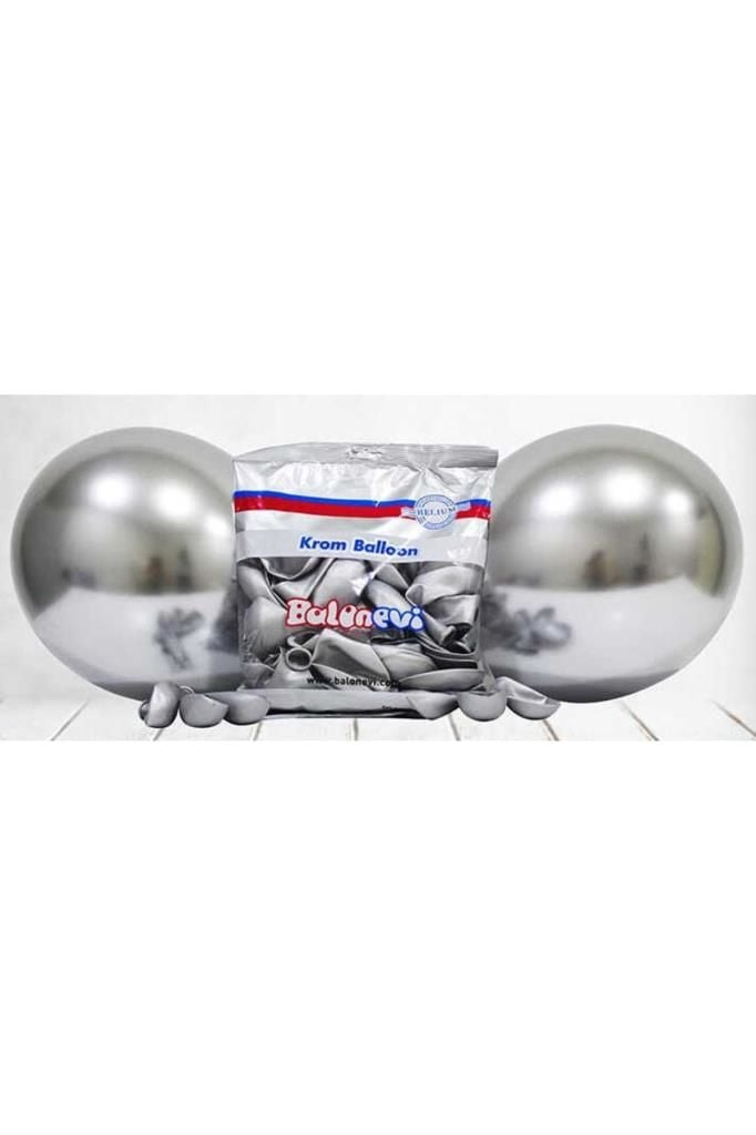 Balon Krom Parlak 12 Inc Gümüş 50 Adet