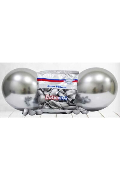 Balon Krom Parlak 12 Inc Gümüş 50 Adet