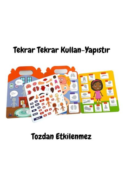 Lino Tekrar Tekrar Kullanılabilen İlk Sticker Kitabım My Body