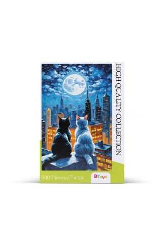 İki Kedi - 500 Parça Puzzle