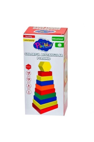 Ahşap Dikdörtgen Renkli Kule