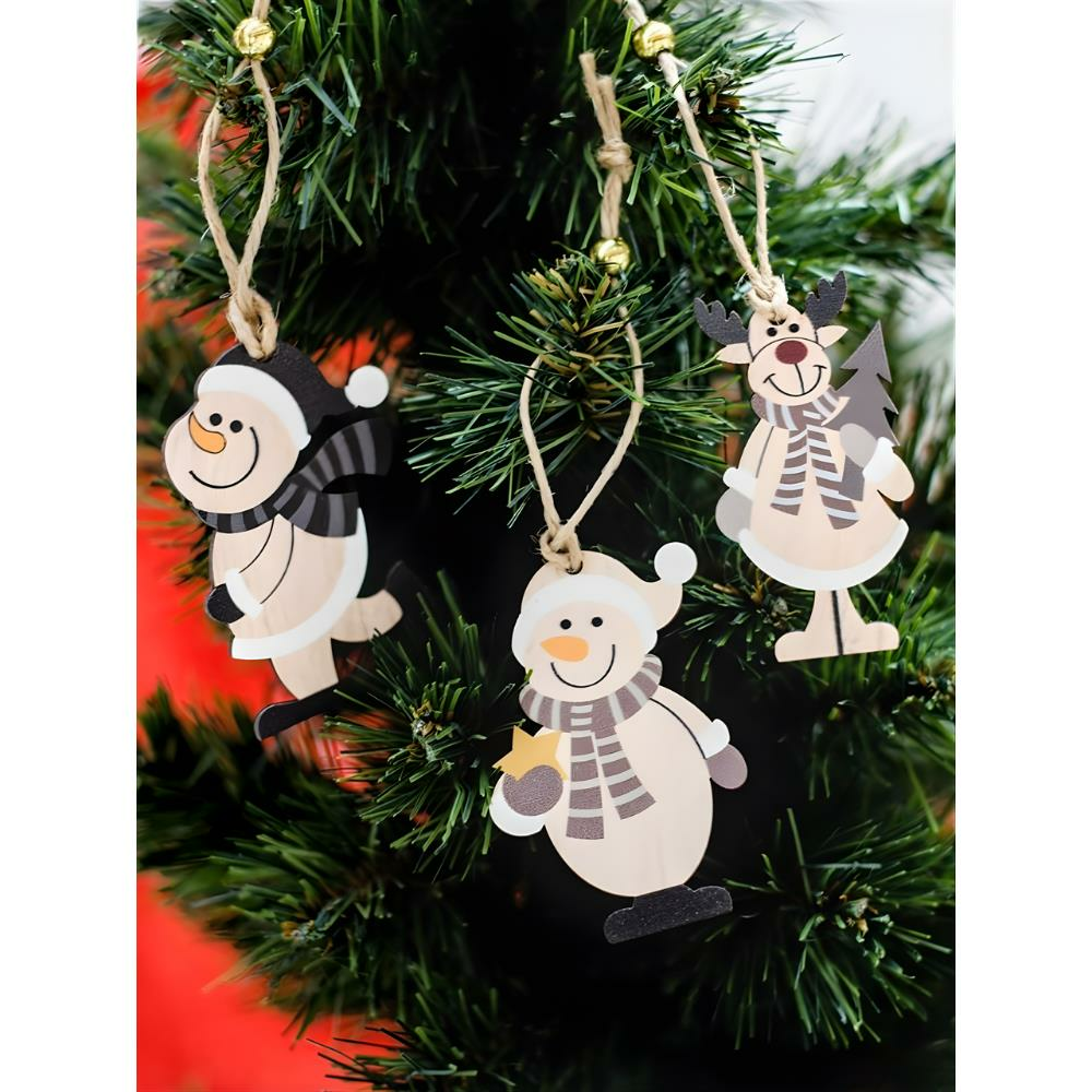 Ahşap Yılbaşı Süsü Seti