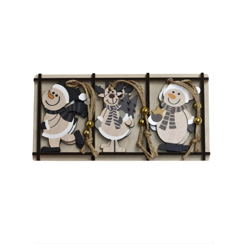 Ahşap Yılbaşı Süsü Seti