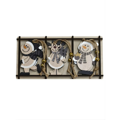 Ahşap Yılbaşı Süsü Seti