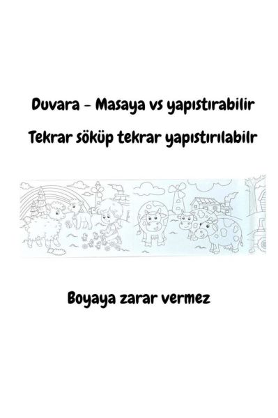 LİNO YAPIŞKANLI BOYAMA RULOSU FARM 86X20 CM