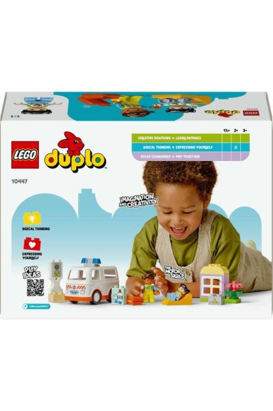 LEGO ® DUPLO® Ambulans ve Sürücü 10447 - 2 Yaş ve Üzeri Küçük Çocuklar için  Yapım Seti (19 Parça)