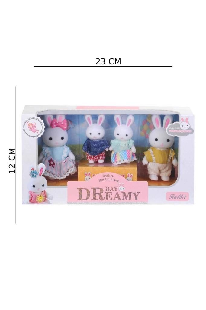 Mini Tavşan Ailesi 4 Lü