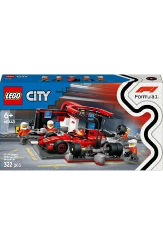 LEGO ® City Ferrari Arabalı F1® Pit Stop ve Pit Ekibi 60443 -6 Yaş ve Üzeri Oyuncak Yapım Seti (322P)