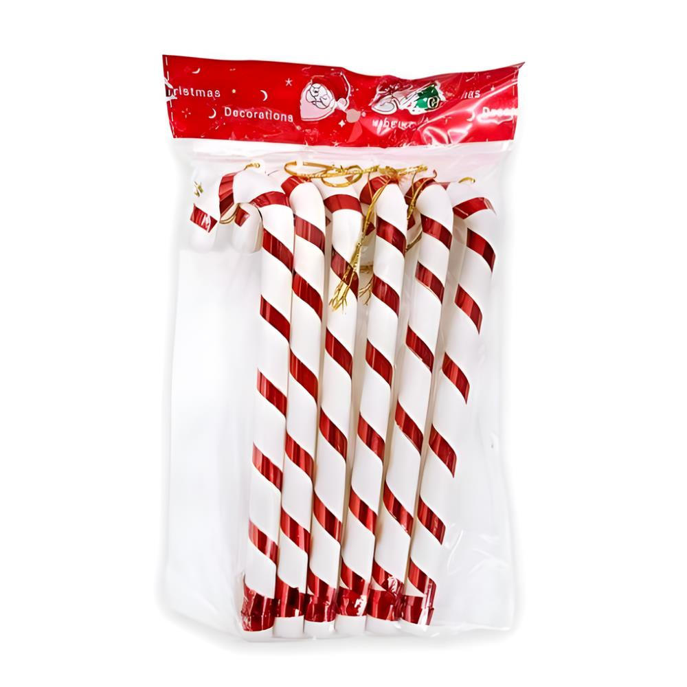 Ağaç Parti Süsü 9 Cm Baston 6'lı