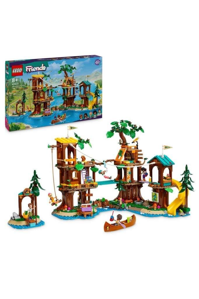 LEGO Friends Macera Kampı Ağaç Ev 42631 - 8 Yaş ve Üzeri Çocuklar için Leo, Aliya, Jamila ve