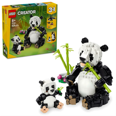 LEGO® Creator 3'ü 1 Arada Vahşi Hayvanlar: Panda Ailesi Oyun Seti 31165
