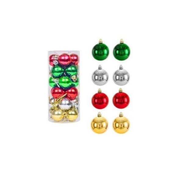 Yılbaşı Topu 3cm 16'lı Asorti