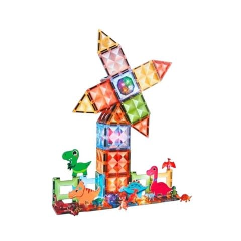 Magnetic Tiles 3D Mıknatıslı Light Manyetik Yapı Blokları 82 Parça