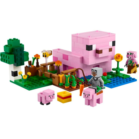 LEGO® Minecraft® Yavru Domuz Evi Çocuklar için Hayvanlı Yapım Oyuncağı 21268