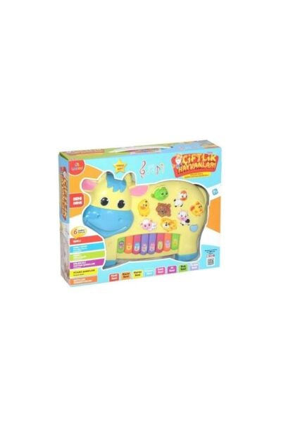 Türkçe Müzikli Eğitici Piyano Cnl-2222 Sarı - BEYAZ-PEMBE-MAVİ