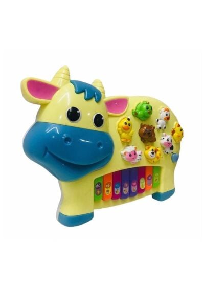 Türkçe Müzikli Eğitici Piyano Cnl-2222 Sarı - Mavi BEYAZ-PEMBE-MAVİ