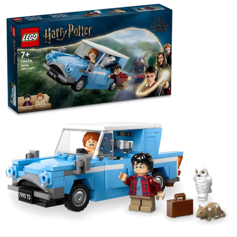 LEGO Harry Potter Uçan Ford Anglia 76424 - 7 Yaş ve Üzeri Harry Potter Hayranları için Harry Potter ve Ron Weasley Minifigürü İçeren Koleksiyonluk Yaratıcı Oyuncak Yapım Seti (165 Parça)