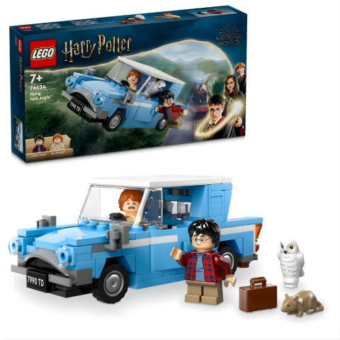 LEGO Harry Potter Uçan Ford Anglia 76424 - 7 Yaş ve Üzeri Harry Potter Hayranları için Harry Potter ve Ron Weasley Minifigürü İçeren Koleksiyonluk Yaratıcı Oyuncak Yapım Seti (165 Parça)