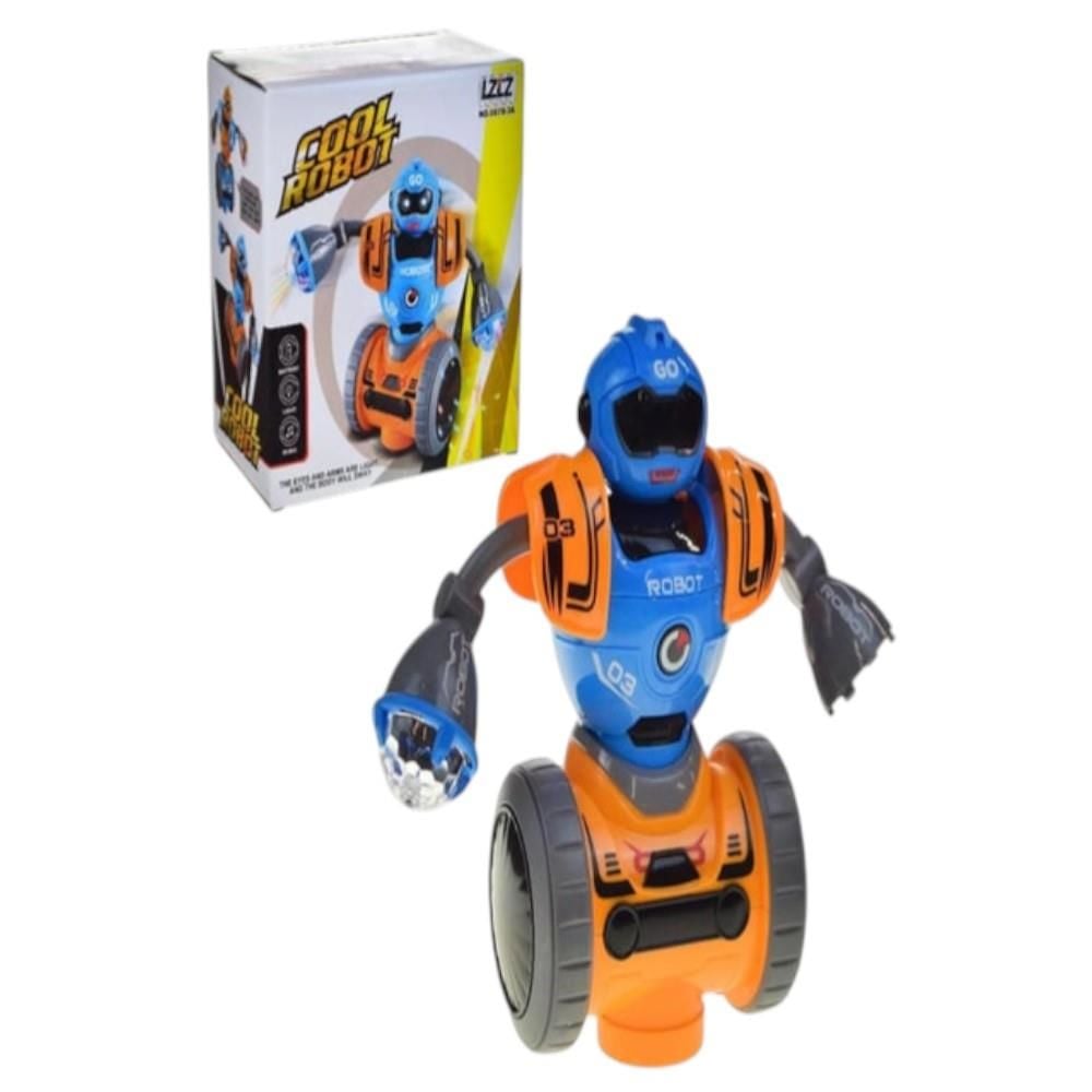 Pilli Işıklı Sesli Robot