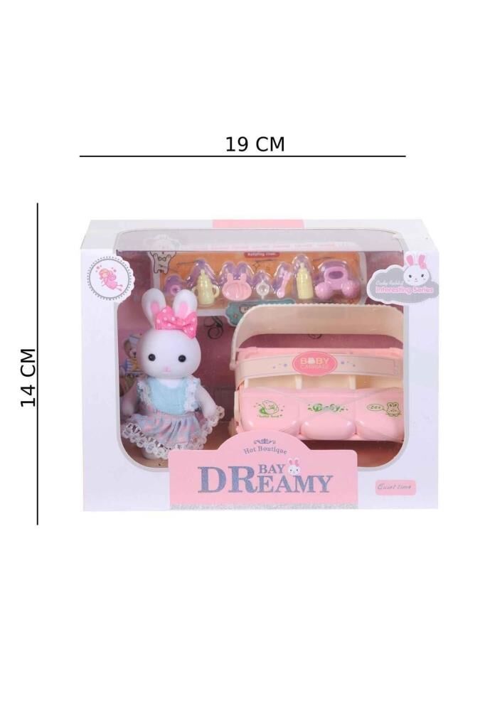 Mini Tavşan Ailesi Üçüz Bebe Puset