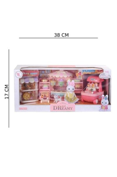 Mini Tavşan Ailesi Dondurma Dükkanı