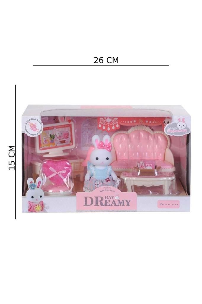 Mini Tavşan Ailesi Oturma Odası