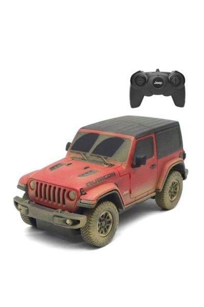 1:24 Jeep Wrangler Rubicon Muddy Uzaktan Kumandalı Oyuncak Araba Muddy Çamurlu Versiyon